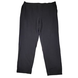 Pure Jill Black Affinity French Terry Slim Leg Pull On Pant